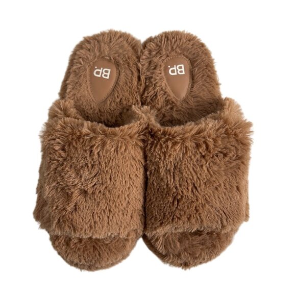 BP Women's Brown Faux Fur Slippers Sz 9-10 - NWOB - Picture 6 of 9
